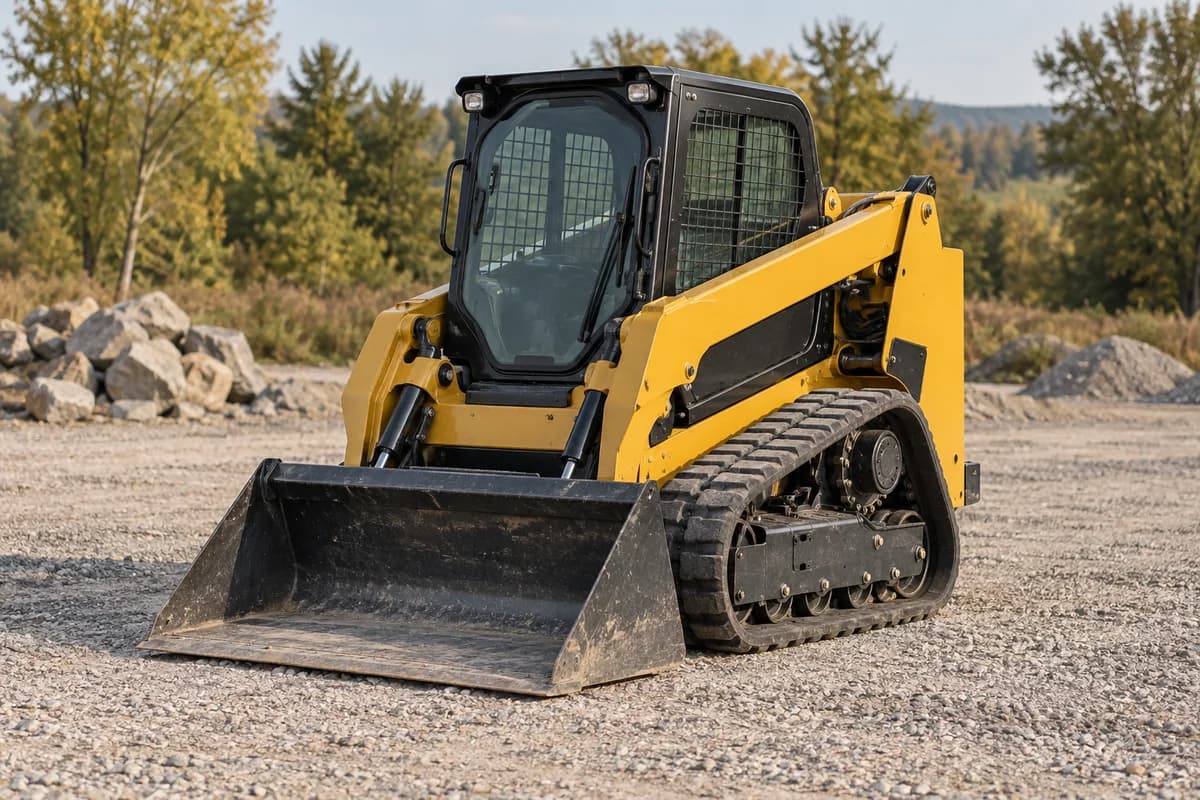 Compact loader on rubber tracks